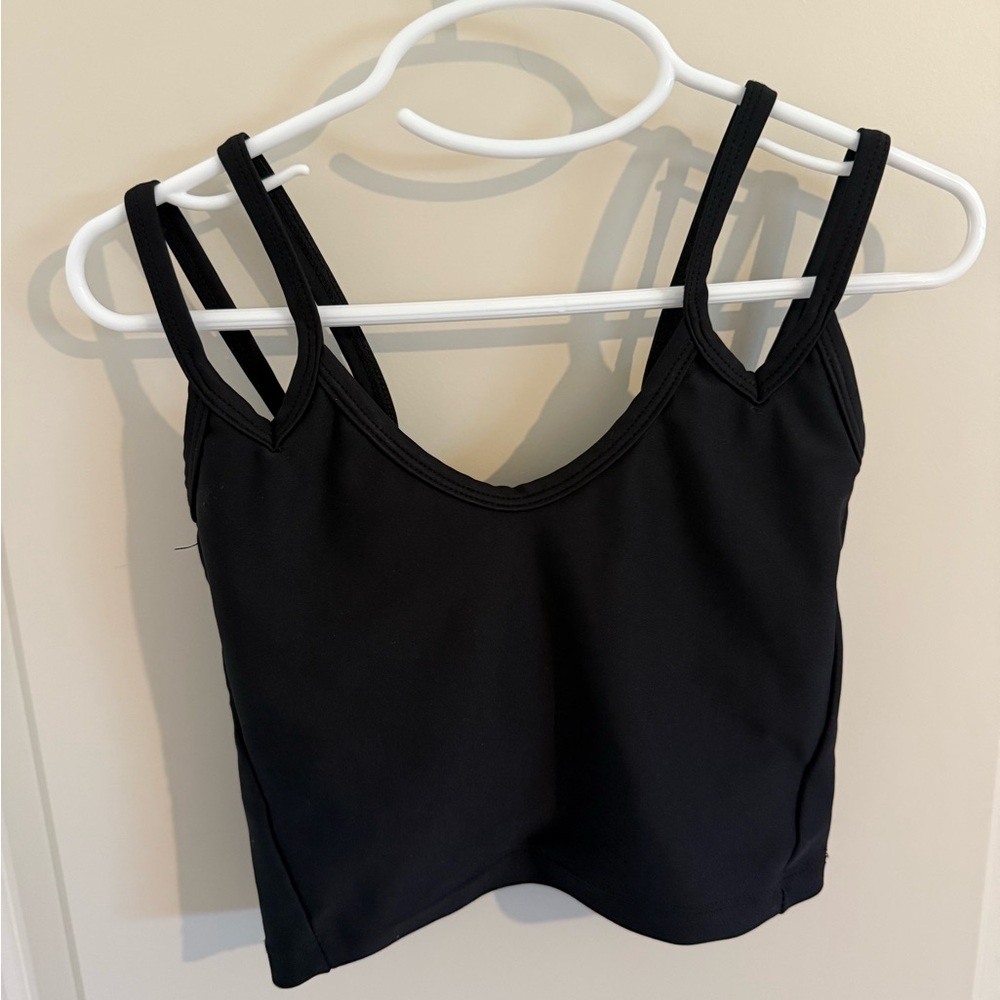 Five Black Double Strap Top